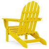 Polywood Classic Folding Adirondack Chair, Lemon