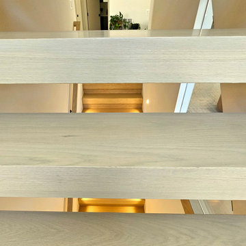 Project #111 | Open-Riser Staircase with Glass Panel Detail