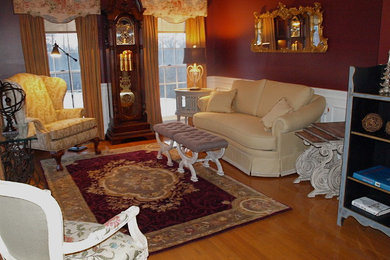 Elegant living room photo in Boston