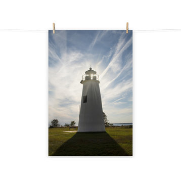 Turkey Point Lighthouse with Sun Flare Unframed Wall Art Prints, 18" X 24"
