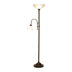 Bronze Torchiere Floor Lamp - Floor Lamps