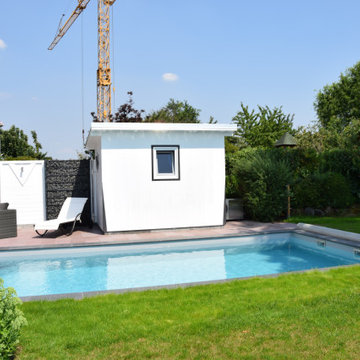 Beton- Folienbecken 5,5 x 3,0 x 1,5 m in hellgrau