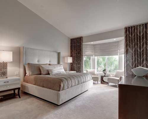 Modern Bedroom Design Ideas, Remodels & Photos with Beige Walls | Houzz