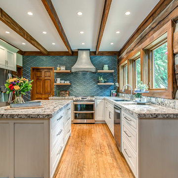 Sophisticated Rustic Log Cabin Kitchen