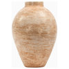 Moe's Home Collection Dos 16" Terracotta Ceramic Vase in Beige