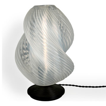 JONATHAN Y Lighting USA1009 Gema 14" Tall LED Novelty Table Lamp - Light Smoke