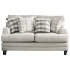 Furniture of America Verdugo Fabric Upholstered Loveseat in Light Gray