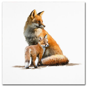 The Macneil Studio 'Fox' Canvas Art, 14"x14"