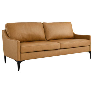 Corland Leather Sofa, Tan