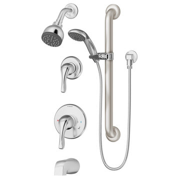 Origins Single Handle 1-Spray Tub & Shower Faucet, 1.5 GPM, Chrome