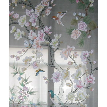 hand painted wallpaper/ Embroidered wallpaper and other hand painted prodcuts