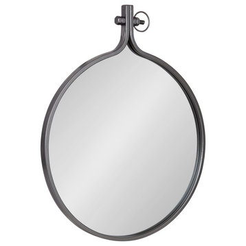 Yitro Metal Framed Wall Mirror, Gray 23.5x28.5