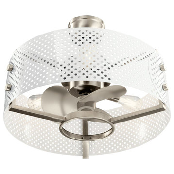 Kichler 3-LT LED 13" Eyrie Fan 300041BSS - Brushed Stainless Steel