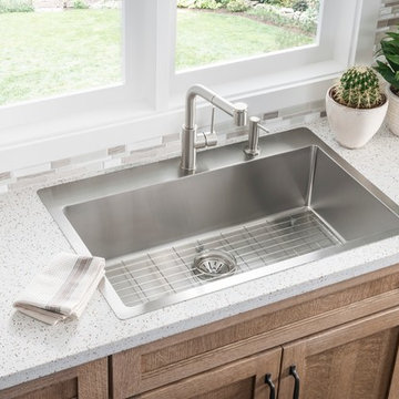 Crosstown Stainless Steel Single Bowl Dual Mount Sink