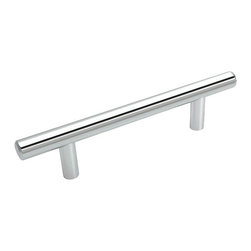 Cosmas - Cosmas 305-96CH Polished Chrome 3-3/4&rdquo; CTC (96mm) Euro Bar Pull [25-PACK] - Cabinet And Drawer Handle Pulls