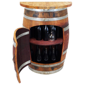 Wine Barrel Wall Wine Bar, Wine Barrel Stave Top