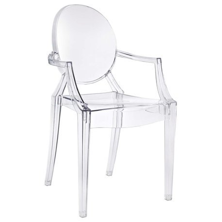 Casper Dining Armchair, Clear