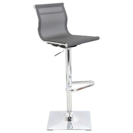 Lumisource Mirage Adjustable Barstool, Gray