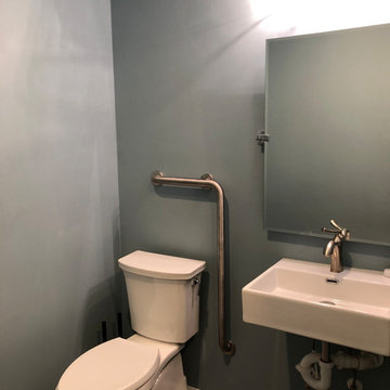 Zero entry shower and easy access bathroom for a great American Veteran