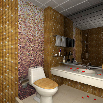 My Project #17 - Bathroom Renovation with Mosaic Metallic Wall Panels
