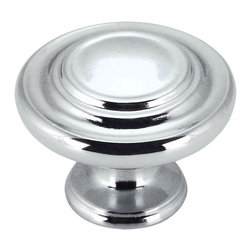 Cosmas - Cosmas 9971AS Cabinet 3-Ring Round Knob, 1-1/4", Set of 5, Polished Chrome - Cabinet And Drawer Knobs