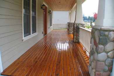 This is an example of a traditional porch design in Seattle.
