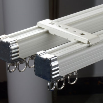 CHR26 Super Thick Ivory Champagne Curtain Tracks Ceiling/Wall Mount