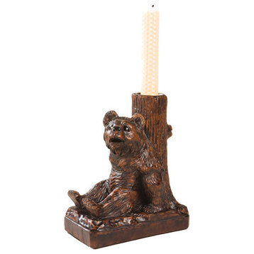 Sitting Bear Candleholder