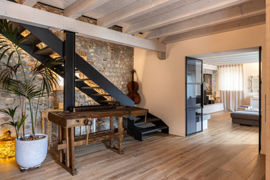 Foto di un ingresso o corridoio boho chic