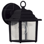 Savoy House - Savoy House 5-3045-BK One Light Outdoor Wall Lantern - Decorate your favorite outdoor spaces to bring a sOne Light Outdoor Wa Black Clear Glass *UL: Suitable for wet locations Energy Star Qualified: n/a ADA Certified: n/a  *Number of Lights: Lamp: 1-*Wattage:60w Incandescent bulb(s) *Bulb Included:No *Bulb Type:Incandescent *Finish Type:Black