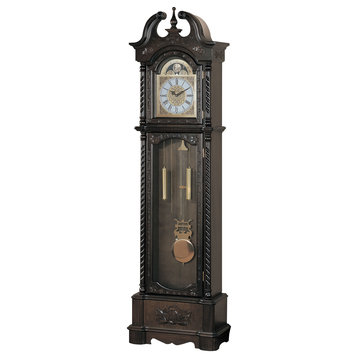 Coaster Grandfather Clock in Deep Brown