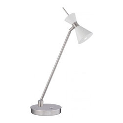 George Kovacs 1 Light Table Lamp in Glitter Gloss White Color - Lighting