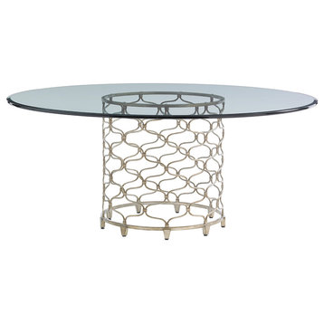 Bollinger Round Dining Table With 72" Glass Top