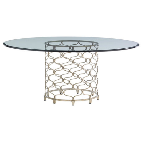 Bollinger Round Dining Table With 72" Glass Top