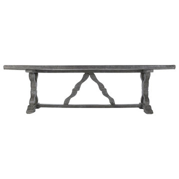 Lucie Dining Table, Distressed Gray, 102x29.75"