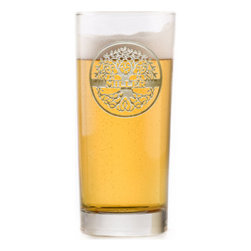 Custom Engraved Barware Glasses, Personalized Home Bar Glassware