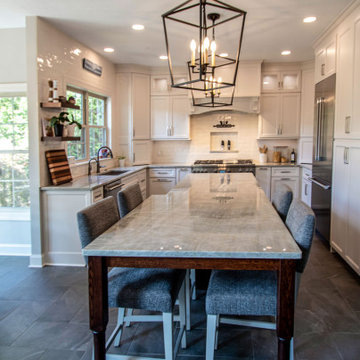 Custom White and Wood Contemporary Kitchen