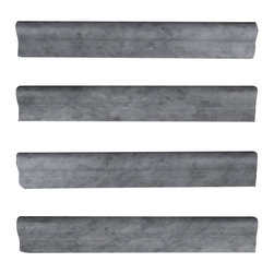 Bardiglio Gray Marble Ogee 1 Chairrail Molding Honed - Home Accessories & Decor