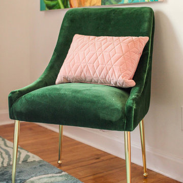 Colorful Art Deco Guest Bedroom
