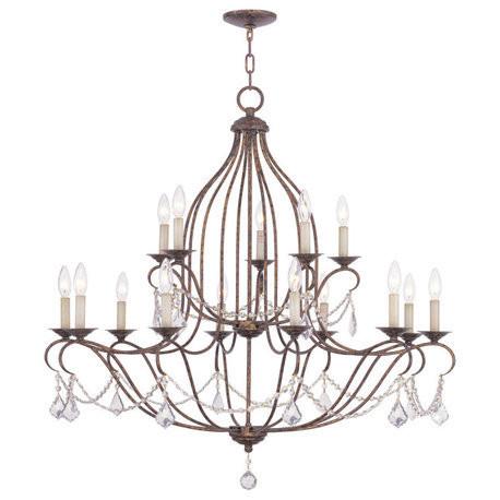 LIVEX Lighting 6429-71 Chesterfield 15-Light Chandelier