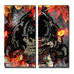 Ready2HangArt - "Born2BWild XIV" Canvas Wall Art, 40"x20", 2-Piece Set - Prints And Posters