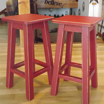 distressed counter stool
