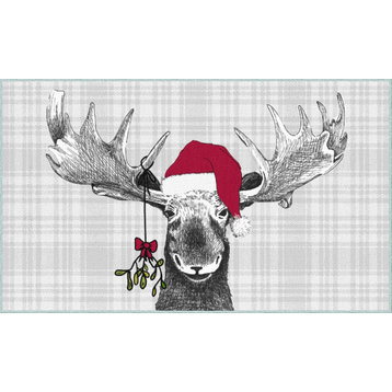Mohawk Home Holiday Moose Grey 1' 6" x 2' 6" Kitchen Mat
