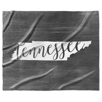 "Home State Typography, Tennessee" Sherpa Blanket 60"x50"