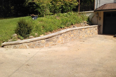 Before/After Stone Driveway Wall