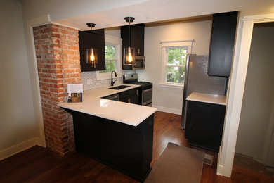 Inspiration for a craftsman home design remodel in Kansas City