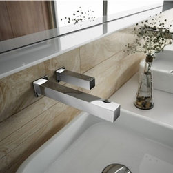 Fontana Wall Mounted Bath Sensor Faucet with Matching Auto Soap Dispenser - Bathroom Sink Faucets