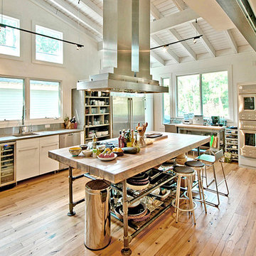A Beautiful Kitchen with 48" BlueStar Rangetop and BlueStar Double Wall Ovens