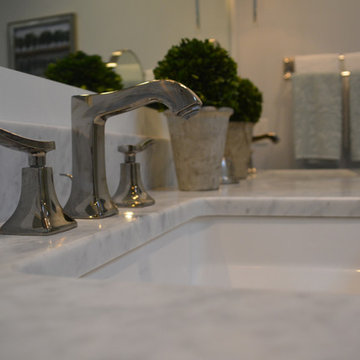 Sleek Marble Master Bath