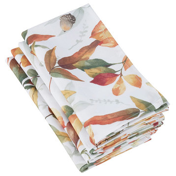 Autumn Leave Table Linen Cloth Napkins, 20"x20", Set of 4